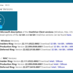 The CBfO knows all OneDrive Versions